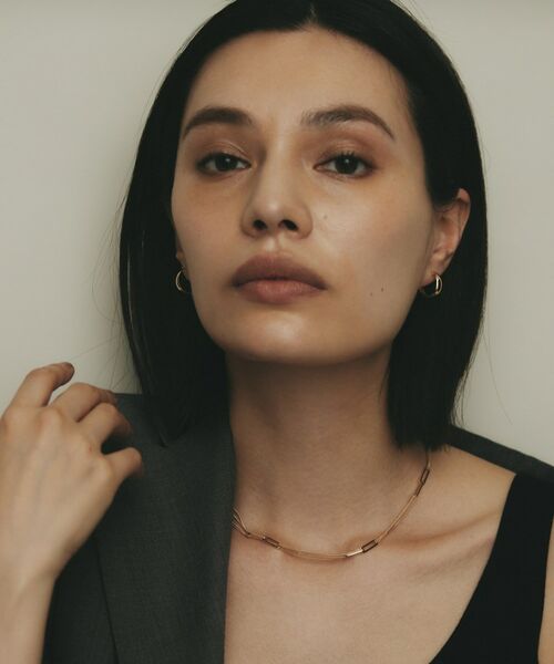 COCOSHNIK / ココシュニック ピアス・イヤリング | K10月甲 フープピアス細 | 詳細6