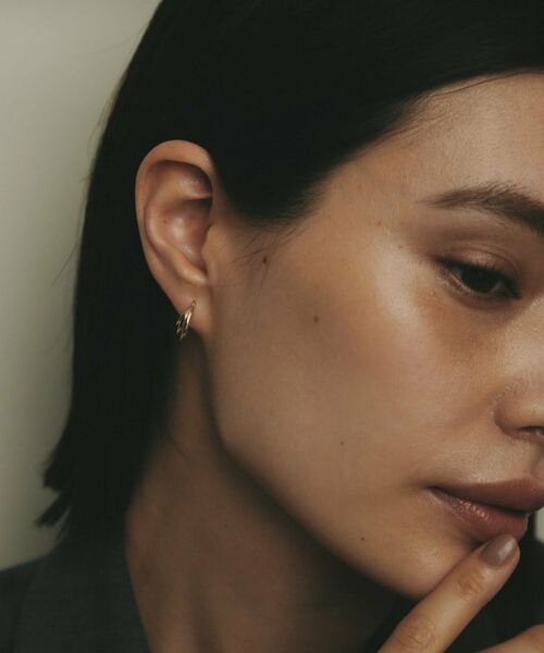 COCOSHNIK / ココシュニック ピアス・イヤリング | K10甲丸グラデトリプル フープピアス | 詳細7