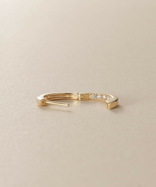 COCOSHNIK / ココシュニック ピアス・イヤリング | K10ダイヤモンド インサイドダイヤ 中折れピアス | 詳細4
