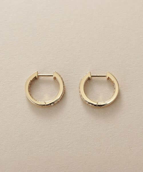 COCOSHNIK / ココシュニック ピアス・イヤリング | K10ダイヤモンド インサイドダイヤ 中折れピアス | 詳細5