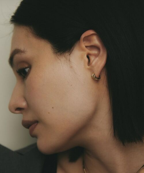 COCOSHNIK / ココシュニック ピアス・イヤリング | K10三つ編 ワンタッチピアス | 詳細7