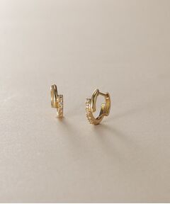 COCOSHNIK / ココシュニック ピアス・イヤリング | K18ダイヤモンド オーバーラップ ワンタッチピアス