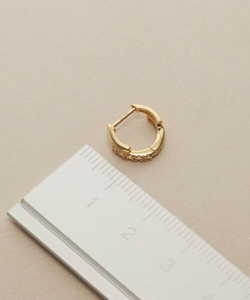COCOSHNIK / ココシュニック ピアス・イヤリング | K18ダイヤモンド オーバーラップ ワンタッチピアス | 詳細4