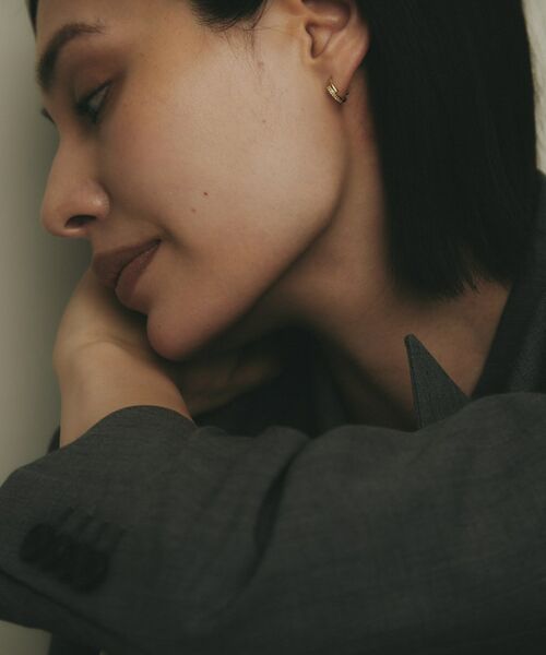 COCOSHNIK / ココシュニック ピアス・イヤリング | K18ダイヤモンド オーバーラップ ワンタッチピアス | 詳細8