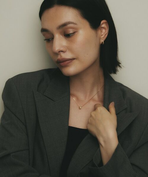 COCOSHNIK / ココシュニック ピアス・イヤリング | K18ダイヤモンド クロスライン ワンタッチピアス | 詳細6