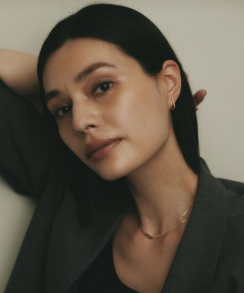 COCOSHNIK / ココシュニック ピアス・イヤリング | K18ダイヤモンド クロスライン ワンタッチピアス | 詳細7