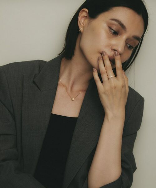 COCOSHNIK / ココシュニック ピアス・イヤリング | K18ダイヤモンド Xライン ワンタッチピアス | 詳細6