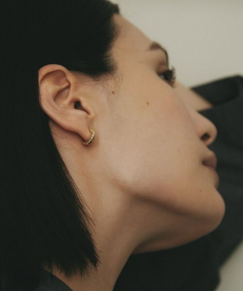 COCOSHNIK / ココシュニック ピアス・イヤリング | K18ダイヤモンド Xライン ワンタッチピアス | 詳細8