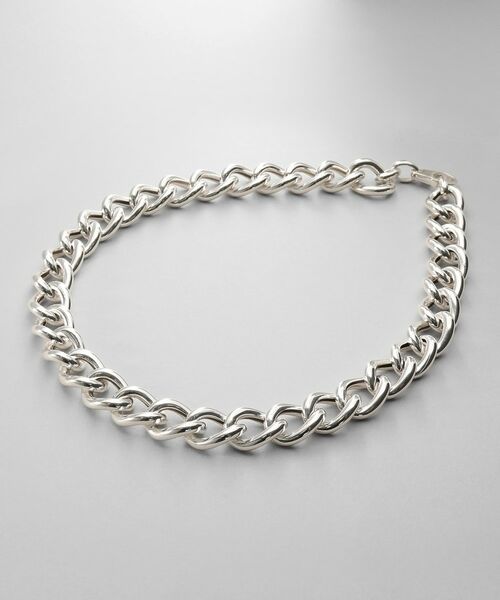 COCOSHNIK / ココシュニック ネックレス・ペンダント・チョーカー | シルバー デザインチェーン ホロウボリュームカーブネックレス | 詳細1