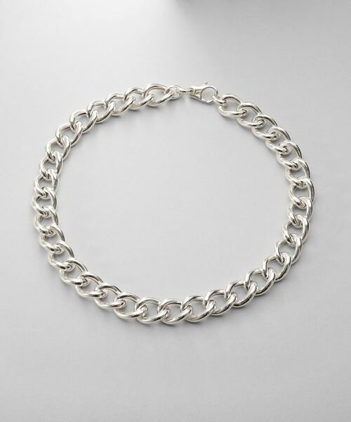 COCOSHNIK / ココシュニック ネックレス・ペンダント・チョーカー | シルバー デザインチェーン ホロウボリュームカーブネックレス | 詳細4