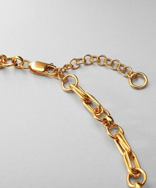 COCOSHNIK / ココシュニック ネックレス・ペンダント・チョーカー | シルバー ミックスチェーン ダブルリンクネックレス GP | 詳細3