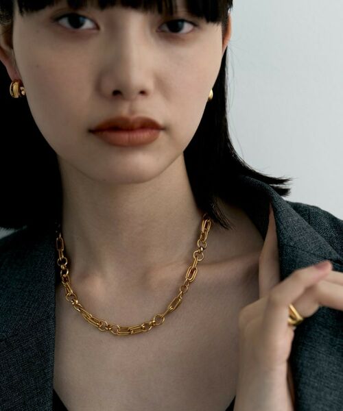 COCOSHNIK / ココシュニック ネックレス・ペンダント・チョーカー | シルバー ミックスチェーン ダブルリンクネックレス GP | 詳細7