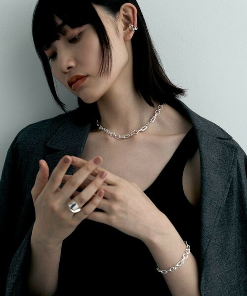 COCOSHNIK / ココシュニック ブレスレット・バングル | シルバー ミックスチェーン ダブルリンクブレスレット | 詳細6