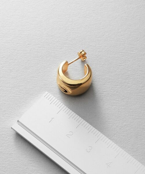 COCOSHNIK / ココシュニック ピアス・イヤリング | シルバー コンケイブピアス GP | 詳細4