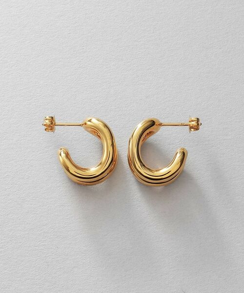 COCOSHNIK / ココシュニック ピアス・イヤリング | シルバー スモールフープ ニュアンスループピアス GP | 詳細3