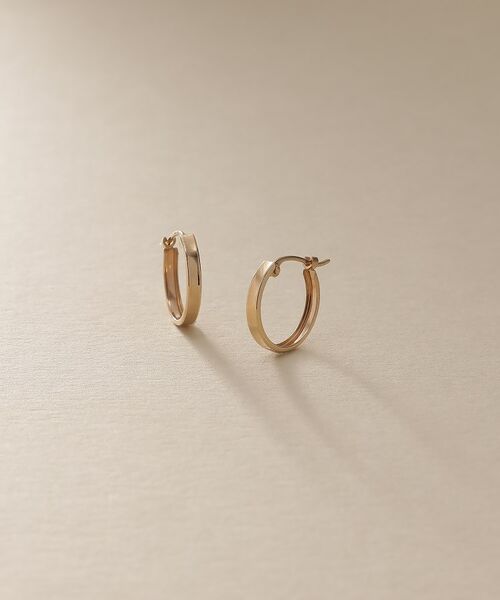 COCOSHNIK / ココシュニック ピアス・イヤリング | K10プレーンフープピアス | 詳細1