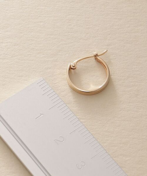 COCOSHNIK / ココシュニック ピアス・イヤリング | K10プレーンフープピアス | 詳細5