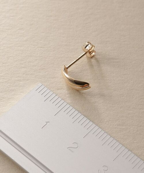 COCOSHNIK / ココシュニック ピアス・イヤリング | K10ドームクロスアーチピアス | 詳細4