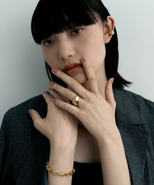 COCOSHNIK / ココシュニック ピアス・イヤリング | シルバー コンケイブイヤカフ GP | 詳細5