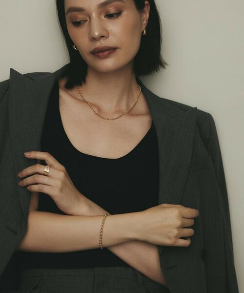 COCOSHNIK / ココシュニック ネックレス・ペンダント・チョーカー | K18中空ハーフラウンド ネックレス | 詳細6