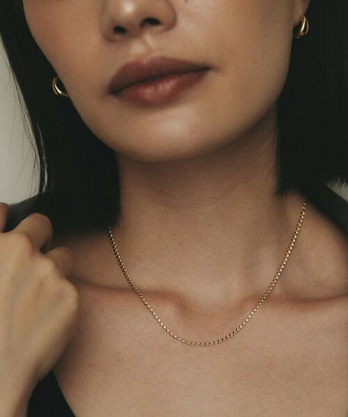 COCOSHNIK / ココシュニック ネックレス・ペンダント・チョーカー | K18ツイストエクレア ネックレス細 | 詳細8