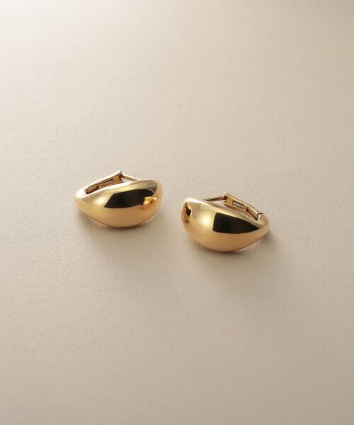 COCOSHNIK / ココシュニック ピアス・イヤリング | K18ペアシェイプ ワンタッチピアス大 | 詳細1