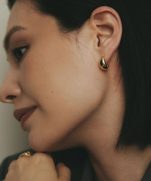 COCOSHNIK / ココシュニック ピアス・イヤリング | K18ペアシェイプ ワンタッチピアス大 | 詳細8