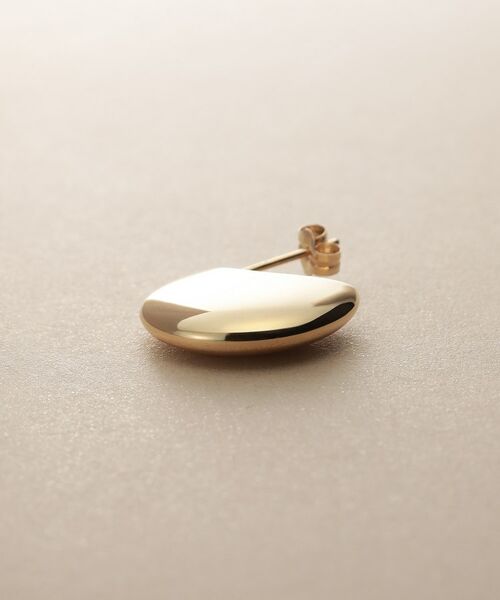 COCOSHNIK / ココシュニック ピアス・イヤリング | K10中空カーブフラット スタッズピアス | 詳細2