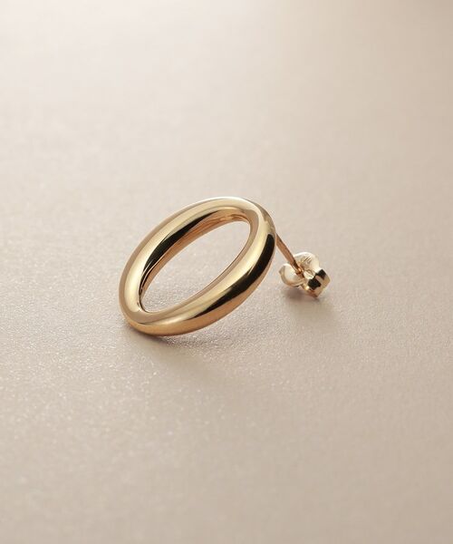 COCOSHNIK / ココシュニック ピアス・イヤリング | K10中空ニュアンスオーバル スタッズピアス | 詳細2