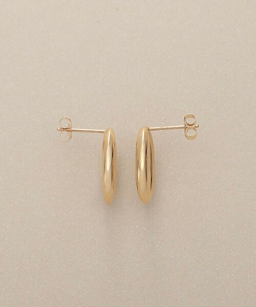 COCOSHNIK / ココシュニック ピアス・イヤリング | K10中空ニュアンスオーバル スタッズピアス | 詳細3