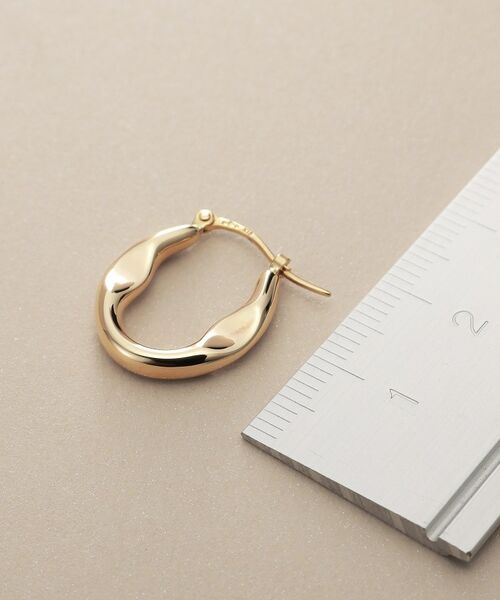 COCOSHNIK / ココシュニック ピアス・イヤリング | K10中空クラッシュ フープピアス | 詳細5