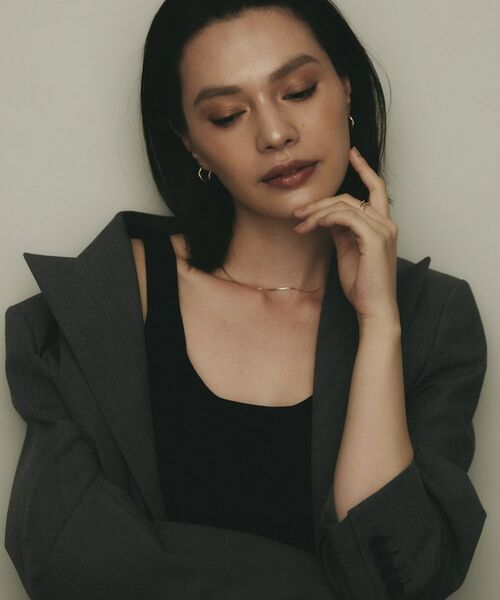 COCOSHNIK / ココシュニック ピアス・イヤリング | K10中空クラッシュ フープピアス | 詳細7