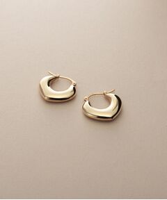 COCOSHNIK / ココシュニック ピアス・イヤリング | K10中空アラベスクシェイプ フープピアス