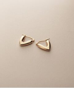 COCOSHNIK / ココシュニック ピアス・イヤリング | K10中空ハートシェイプ フープピアス