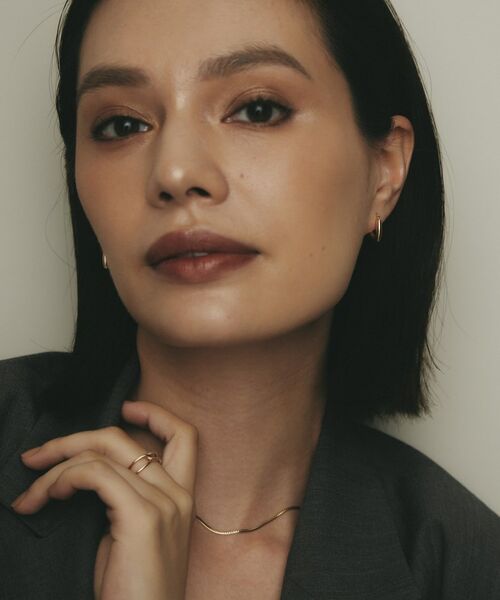 COCOSHNIK / ココシュニック ピアス・イヤリング | K10中空ハートシェイプ フープピアス | 詳細7