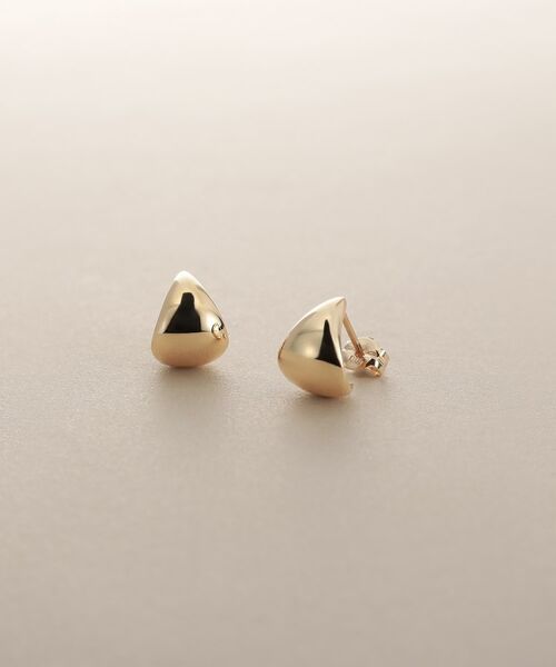 COCOSHNIK / ココシュニック ピアス・イヤリング | K10ファンシェイプ スタッズピアス | 詳細1