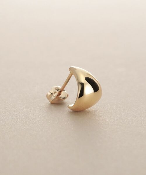 COCOSHNIK / ココシュニック ピアス・イヤリング | K10ファンシェイプ スタッズピアス | 詳細2