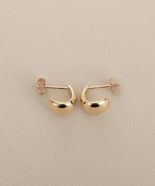 COCOSHNIK / ココシュニック ピアス・イヤリング | K10ファンシェイプ スタッズピアス | 詳細3