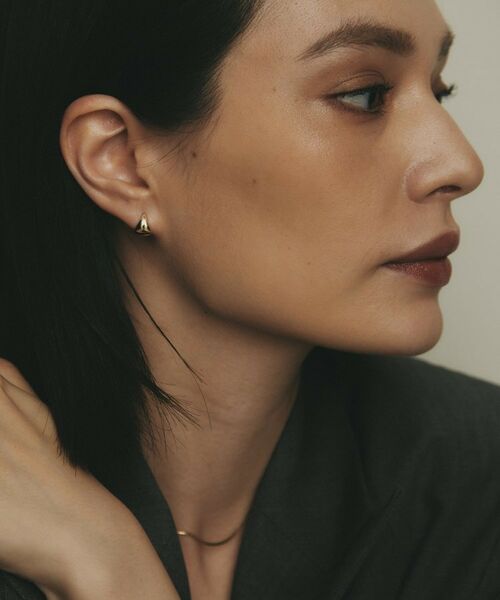 COCOSHNIK / ココシュニック ピアス・イヤリング | K10ファンシェイプ スタッズピアス | 詳細7