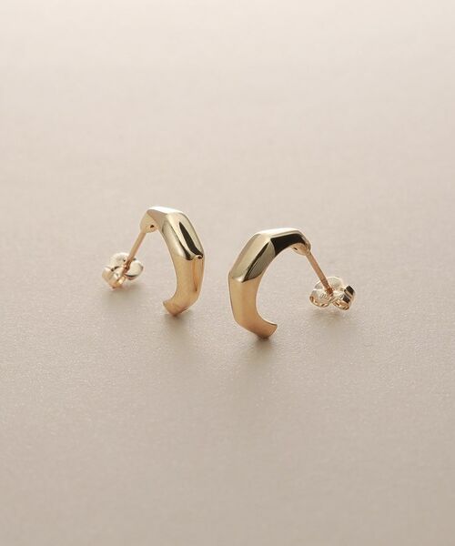 COCOSHNIK / ココシュニック ピアス・イヤリング | K10面取りトラペーズ スタッズピアス | 詳細4
