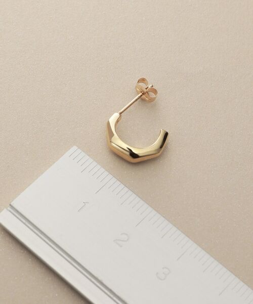 COCOSHNIK / ココシュニック ピアス・イヤリング | K10面取りトラペーズ スタッズピアス | 詳細5