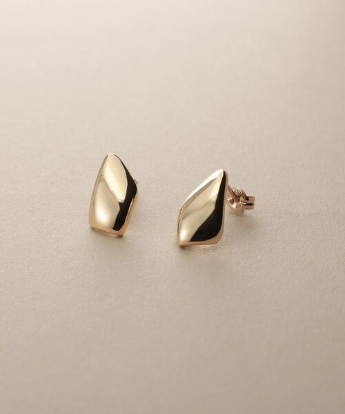 COCOSHNIK / ココシュニック ピアス・イヤリング | K10甲丸ラップ スタッズピアス | 詳細1