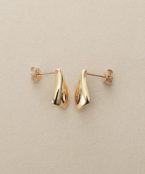 COCOSHNIK / ココシュニック ピアス・イヤリング | K10甲丸ラップ スタッズピアス | 詳細3