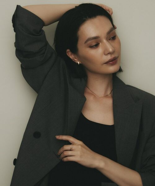 COCOSHNIK / ココシュニック ピアス・イヤリング | K10甲丸ラップ スタッズピアス | 詳細6