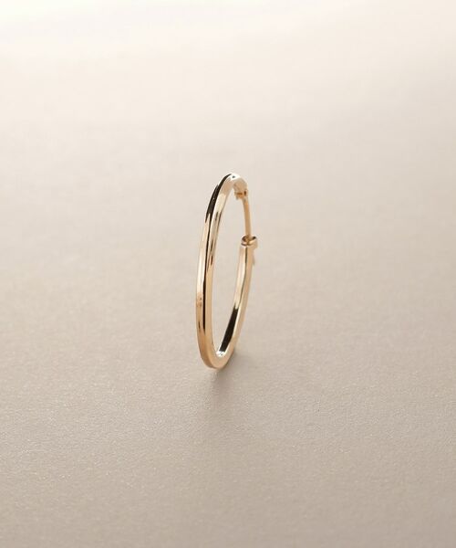 COCOSHNIK / ココシュニック ピアス・イヤリング | K10中空角線ツイスト フープピアス | 詳細4