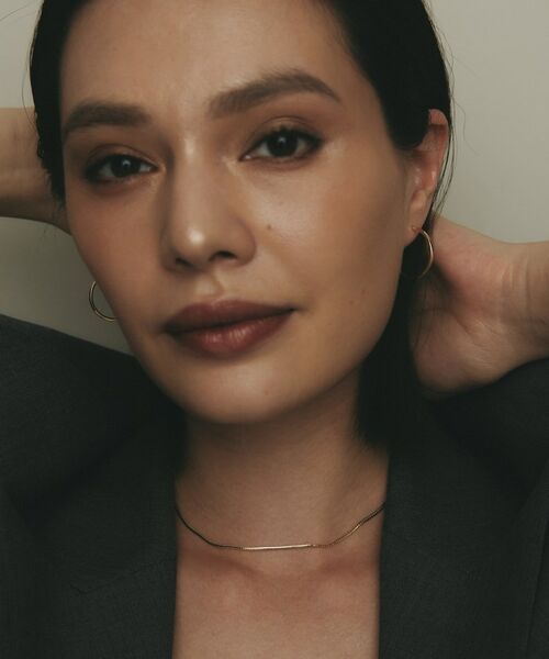 COCOSHNIK / ココシュニック ピアス・イヤリング | K10中空角線ツイスト フープピアス | 詳細8