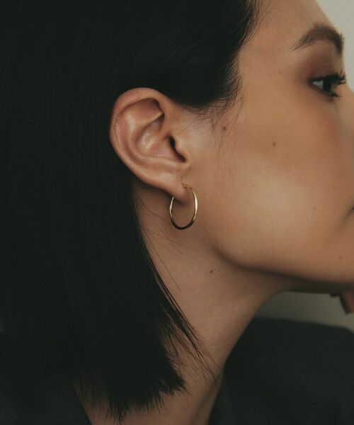 COCOSHNIK / ココシュニック ピアス・イヤリング | K10中空角線ツイスト フープピアス | 詳細9