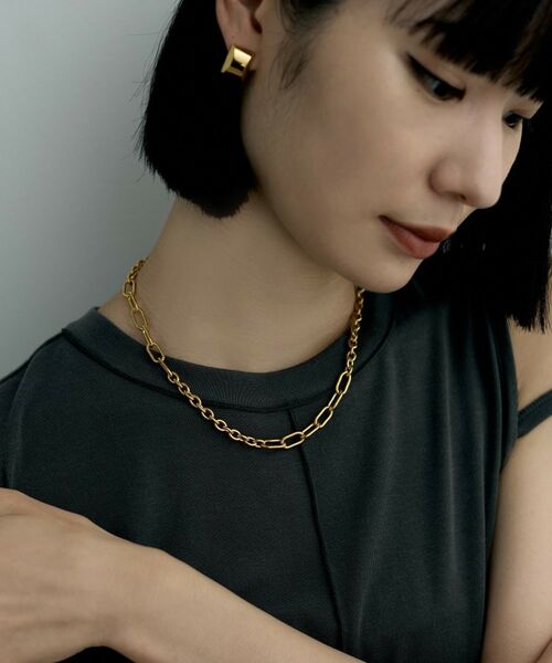 COCOSHNIK / ココシュニック ネックレス・ペンダント・チョーカー | シルバー オルタネートチェーン ケーブル・オーバルネックレス GP | 詳細7