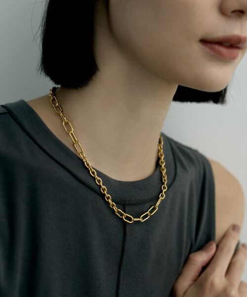 COCOSHNIK / ココシュニック ネックレス・ペンダント・チョーカー | シルバー オルタネートチェーン ケーブル・オーバルネックレス GP | 詳細8