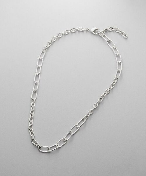 COCOSHNIK / ココシュニック ネックレス・ペンダント・チョーカー | シルバー オルタネートチェーン ケーブル・オーバルネックレス | 詳細4